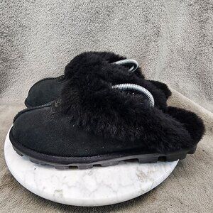 UGG Shoes Womens Size 8 Black Slip On Slippers *GUC*